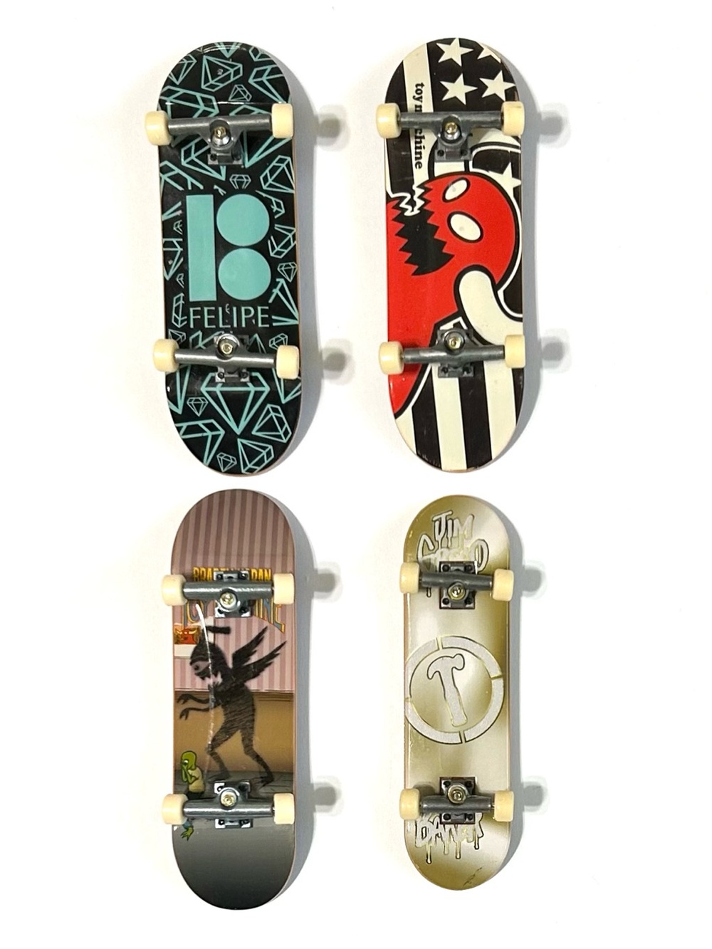 Tech Deck Fingerboards: Toy Machine, Jim Greco, Hoban Shadow Brain Punch, PlanB